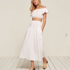 Sold out Reformation Bronte Two Piece in White